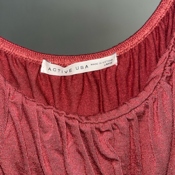 Red Cropped Tie Top - Picture 3 of 3